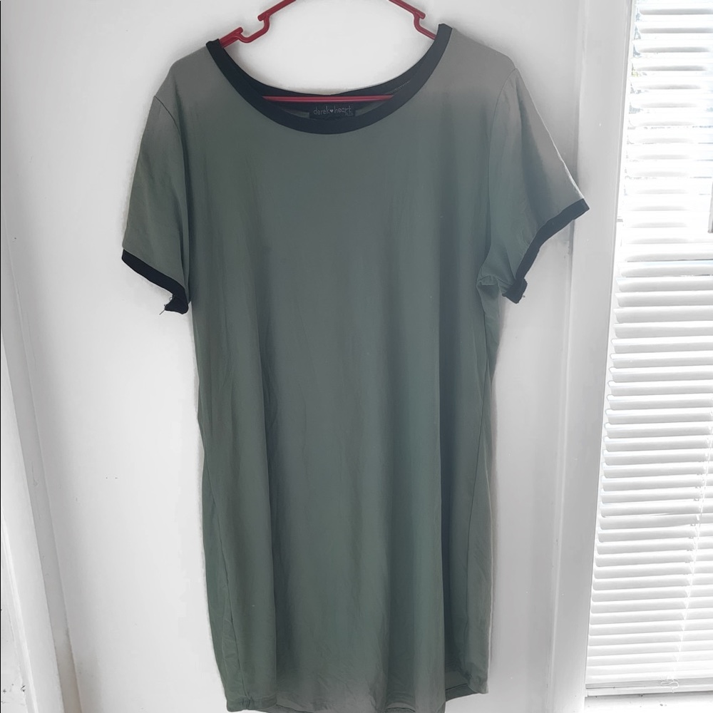 Olive Green Fitted Dress.